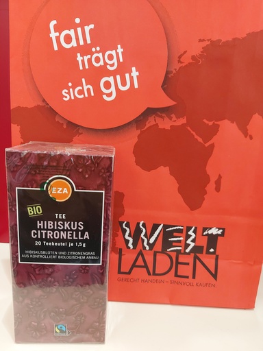 WELTLADEN BIO Tee Hibiskus Citronella (20 Beutel)